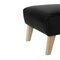 Black Leather and Natural Oak My Own Chair Footstool from by Lassen, Image 3