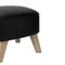 Black Leather and Natural Oak My Own Chair Footstool from by Lassen 4