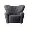Anthracite Sheepskin the Tired Man Lounge Chair from by Lassen 2