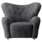 Anthracite Sheepskin the Tired Man Lounge Chair from by Lassen 1