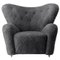 Anthracite Sheepskin the Tired Man Lounge Chair from by Lassen, Image 1