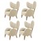 Beige Sahco Zero Natural Oak My Own Chair Lounge Chairs from by Lassen, Set of 4 1