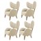 Beige Sahco Zero Natural Oak My Own Chair Lounge Chairs from by Lassen, Set of 4, Image 1