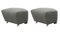 Grey Smoked Oak Hallingdal the Tired Man Footstools from by Lassen, Set of 2 2