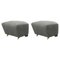 Grey Smoked Oak Hallingdal the Tired Man Footstools from by Lassen, Set of 2 1