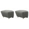 Grey Smoked Oak Hallingdal the Tired Man Footstools from by Lassen, Set of 2, Image 1