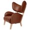 Brown Leather Natural Oak My Own Chair Lounge Chair from by Lassen 1