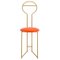 Gold with High Back & Arancio Velvetforthy Joly Chairdrobe by Colé Italia, Image 1
