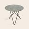 Large Grey Marble and Black Steel Dining O Table by Ox Denmarq 2