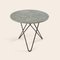 Large Grey Marble and Black Steel Dining O Table by Ox Denmarq, Image 2