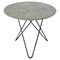 Large Grey Marble and Black Steel Dining O Table by Ox Denmarq, Image 1