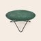 Large Green Indio Marble and Black Steel O Table by Ox Denmarq 2