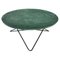 Großer grüner O Tisch aus Indio Marmor und schwarzem Stahl von Ox Denmarq 1