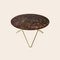 Brown Emperador Marble and Brass O Table by Ox Denmarq 2