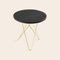 Tall Mini Black Slate and Brass O Table by Ox Denmarq, Image 2