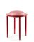 Tabouret Cana Rouge par Pauline Deltour, Set de 2 5