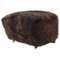 Espresso Smoked Oak Sheepskin the Tired Man Footstool from by Lassen 1