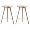 Oak and Brass Counter Stools from by Lassen, Set of 2 1
