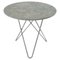 Grey Marble and Steel Dining O Table by Ox Denmarq 1