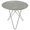 Grey Marble and Steel Dining O Table by Ox Denmarq, Image 1