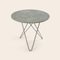 Grey Marble and Steel Dining O Table by Ox Denmarq 2