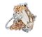 Bague en Or Blanc et Rose 14K avec Topaze Jaune Saphirs Tsavorite et Diamants 3