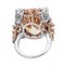 Ring in 14K White and Rose Gold with Yellow Topaz Yellow Sapphires Tsavorite and Diamonds 2