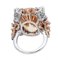 Ring in 14K White and Rose Gold with Yellow Topaz Yellow Sapphires Tsavorite and Diamonds, Image 2