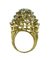 Gold Cluster Ring with Emeralds and White Diamonds 7