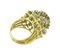 Gold Cluster Ring with Emeralds and White Diamonds 5