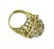 Gold Cluster Ring with Emeralds and White Diamonds 6