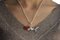 Shark Shaped Pendant Necklace in 18K White Gold with Red Coral 3
