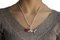 Shark Shaped Pendant Necklace in 18K White Gold with Red Coral, Image 4