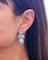 Platinum Dangle Earrings with Turquoise and Diamonds 4