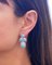 Platinum Dangle Earrings with Turquoise and Diamonds, Image 4