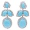 Platinum Dangle Earrings with Turquoise and Diamonds 1