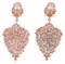 Boucles d'Oreilles Pendantes en Or Rose 14K avec Perles, Saphirs et Diamants 2