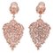 Dangle Earrings in 14K Rose Gold with Pearls Sapphires and Diamonds 2