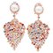Orecchini pendenti in oro rosa 14K con perle, zaffiri e diamanti, Immagine 1