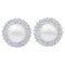 Stud Earrings in 18K White Gold with White Pearls and Diamonds 1