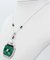 Platinum Pendant Necklace with Malakite Diamonds Onyx and Pearls 3