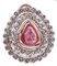 Pendientes en oro rosa y plata con rubíes y diamantes, Imagen 2