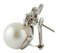 Boucles d'Oreilles Artisanales en Or Blanc 14K avec Perles des Mers du Sud et Diamants 4