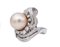 14K White Gold Ring with Pearl and Diamonds 3