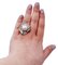 14K Ring aus Weißgold mit Perle und Diamanten 6