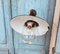 Vintage French Industrial Enamel Wall Light 5