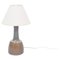 Small Mid-Century Modern Handmade Stoneware Table Lamp With Graphic Pattern from Soholm 1