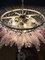 Lámparas de araña con hojas de cristal de Murano rosa. Juego de 2, Imagen 12