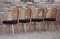 Midcentury Dining Chairs in Black Boucle by Antonin Šuman, Set of 4 3