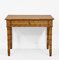 Antique French Writing Side Table in Faux Bamboo and Birds Eye Maple with Single Drawer, Image 3